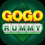 Go Go Rummy logo with colorful playing-card graphics and bold text